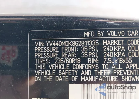 2016 Volvo Xc60 T5 Drive-E Premier из США, поврежденный, VIN YV440MDK8G2811335